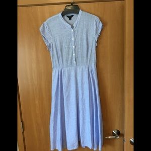 J Crew linen shirt dress.